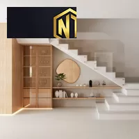 KỆ CẦU THANH KẾT HỢP TỦ KÍNH HIỆN ĐẠI SANG TRỌNG - KCT06
